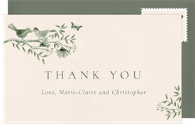 'Delicate Garden' Wedding Thank You Note