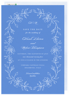 'Flower Blossoms' Wedding Save the Date