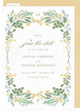 'Romantic Garden' Wedding Save the Date