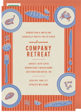 'Seaside Spread' Company Retreat Invitation