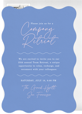 'Vibrant Waves' Company Retreat Invitation