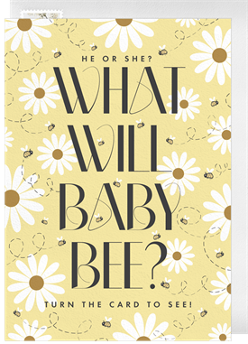 'Daisy Confetti' Gender Reveal Announcement