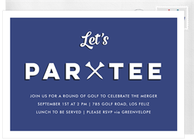 'Par Tee' Golf Invitation