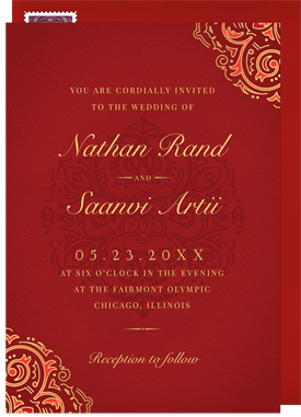 'Mehndi' Wedding Invitation