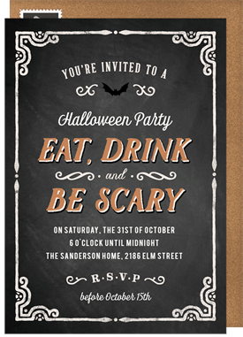 'Be Scary' Halloween Invitation