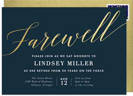 'Final Farewell' Retirement Invitation