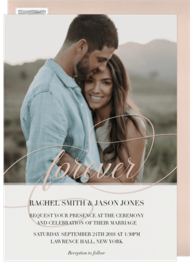 'Forever Script' Wedding Invitation