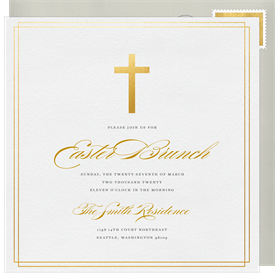 'Simple Cross' Easter Invitation