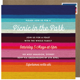 'Mexican Blanket' Cinco de Mayo Invitation