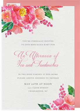 'Spring Charm' Entertaining Invitation