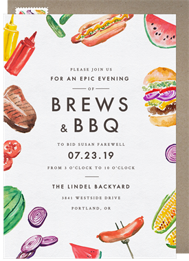 'Grillin and Chillin' Housewarming Party Invitation