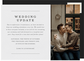 'Fancy Free' Wedding Updates Invitation