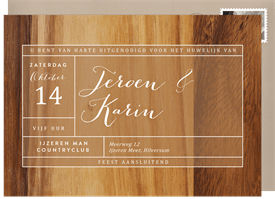 'Northern Woods' Wedding Invitation