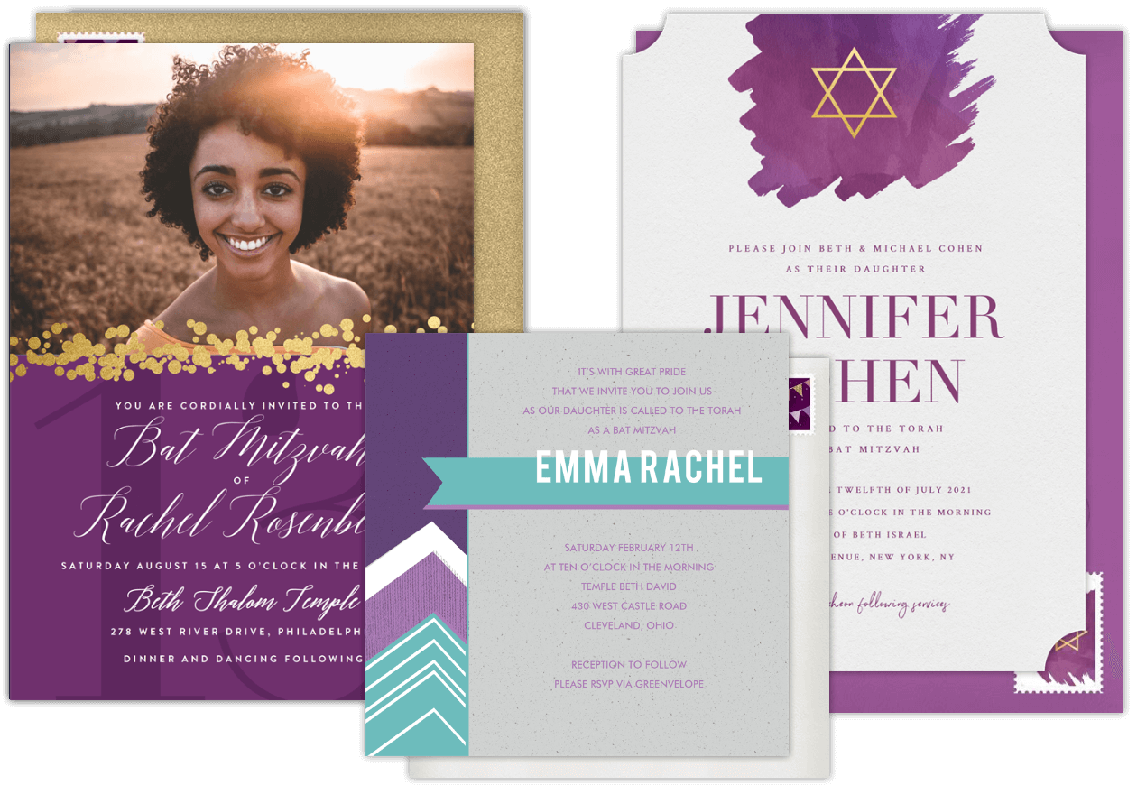 Bat Mitzvah Invitations